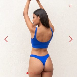 NWOT never worn Left on Friday First Place (royal blue) thong size small